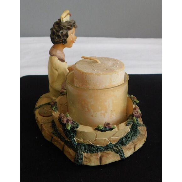 Penny Buttons Resin 1996 Figurine Nurse Sweet Heart Bear 4" Votive Candle - Picture 2 of 8